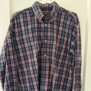 Orvis, Blue/Red/White Check, Men’s US XXL
